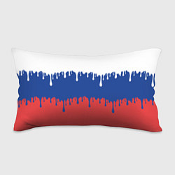Подушка-антистресс Флаг России - потёки, цвет: 3D-принт