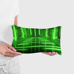 Подушка-антистресс Зеленые световые объекты, цвет: 3D-принт — фото 2