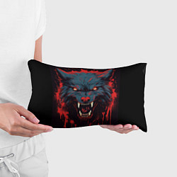 Подушка-антистресс Red blue wolf, цвет: 3D-принт — фото 2