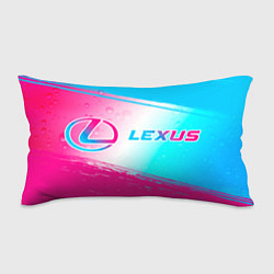 Подушка-антистресс Lexus neon gradient style: надпись и символ, цвет: 3D-принт