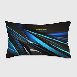 Подушка-антистресс Cyberpunk 2077 phantom liberty black blue abstract, цвет: 3D-принт