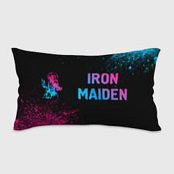 Подушка-антистресс Iron Maiden - neon gradient: надпись и символ, цвет: 3D-принт