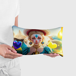 Подушка-антистресс Девушка арлекин с воздушными шарами, цвет: 3D-принт — фото 2