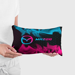 Подушка-антистресс Mazda - neon gradient: надпись и символ, цвет: 3D-принт — фото 2