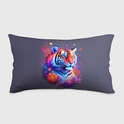 Подушка-антистресс Тигр и краски - нейросеть, цвет: 3D-принт