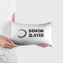 Подушка-антистресс Demon Slayer glitch на светлом фоне: надпись и сим, цвет: 3D-принт — фото 2