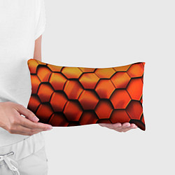 Подушка-антистресс Объемные оранжевые плиты, цвет: 3D-принт — фото 2