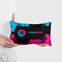 Подушка-антистресс Yamaha - neon gradient: надпись и символ, цвет: 3D-принт — фото 2