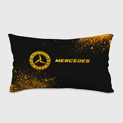 Подушка-антистресс Mercedes - gold gradient: надпись и символ, цвет: 3D-принт