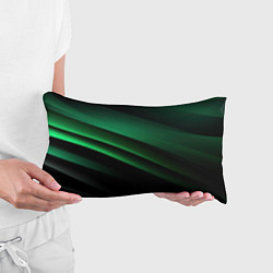 Подушка-антистресс Черно зеленые полосы, цвет: 3D-принт — фото 2