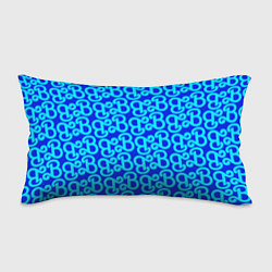 Подушка-антистресс Логотип Барби - синий паттерн, цвет: 3D-принт