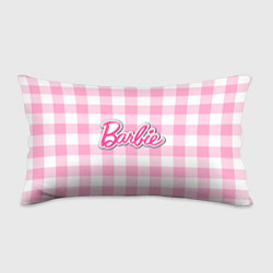Подушка-антистресс Барби лого розовая клетка