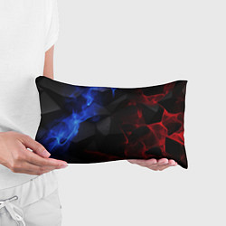 Подушка-антистресс Красные и синие летящие плиты, цвет: 3D-принт — фото 2