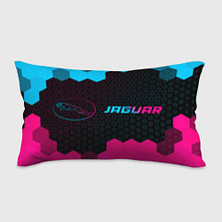 Подушка-антистресс Jaguar - neon gradient: надпись и символ