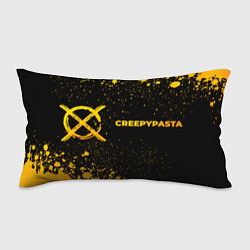 Подушка-антистресс CreepyPasta - gold gradient: надпись и символ, цвет: 3D-принт