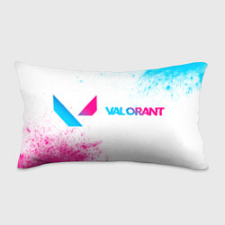 Подушка-антистресс Valorant neon gradient style: надпись и символ, цвет: 3D-принт