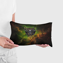 Подушка-антистресс Baldurs Gate 3 logo dark green fire, цвет: 3D-принт — фото 2