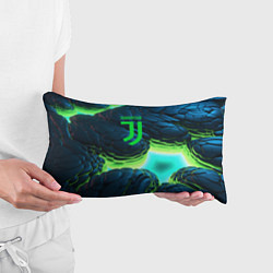 Подушка-антистресс Ювентус лого на зеленых плитах, цвет: 3D-принт — фото 2