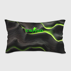 Подушка-антистресс CSGO green black logo, цвет: 3D-принт