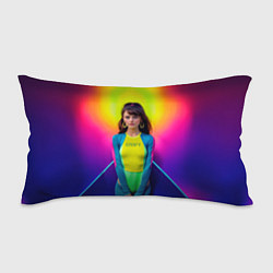 Подушка-антистресс Девушка гимнастка в неоновом зале