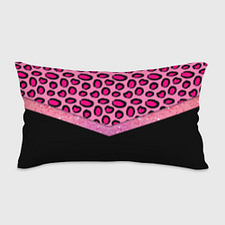 Подушка-антистресс Розовый леопард и блестки принт