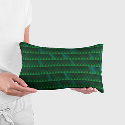 Подушка-антистресс Геометрические треугольники тёмно-зелёный, цвет: 3D-принт — фото 2