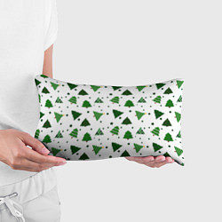 Подушка-антистресс Узор с зелеными елочками, цвет: 3D-принт — фото 2