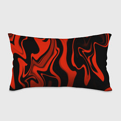 Подушка-антистресс Абстракция красно-чёрная искаженная, цвет: 3D-принт