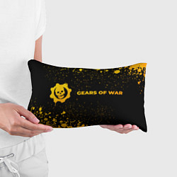 Подушка-антистресс Gears of War - gold gradient по-горизонтали, цвет: 3D-принт — фото 2