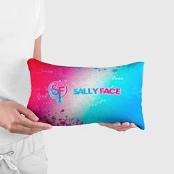Подушка-антистресс Sally Face neon gradient style по-горизонтали, цвет: 3D-принт — фото 2