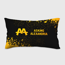 Подушка-антистресс Asking Alexandria - gold gradient по-горизонтали, цвет: 3D-принт