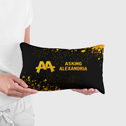 Подушка-антистресс Asking Alexandria - gold gradient по-горизонтали, цвет: 3D-принт — фото 2