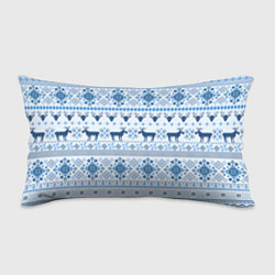 Подушка-антистресс Blue sweater with reindeer, цвет: 3D-принт