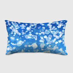 Подушка-антистресс Декоративные снежинки на синем