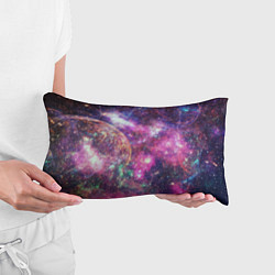 Подушка-антистресс Пурпурные космические туманности со звездами, цвет: 3D-принт — фото 2