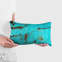 Подушка-антистресс Текстура бирюзового металла со ржавчиной, цвет: 3D-принт — фото 2