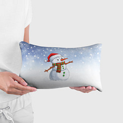 Подушка-антистресс Весёлый снеговик в колпаке, цвет: 3D-принт — фото 2