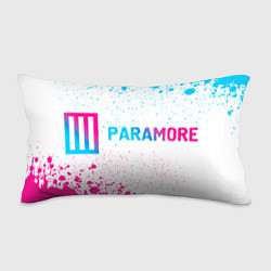 Подушка-антистресс Paramore neon gradient style по-горизонтали, цвет: 3D-принт