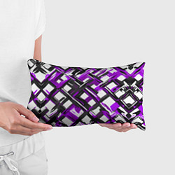 Подушка-антистресс Фиолетовые и чёрные мазки, цвет: 3D-принт — фото 2