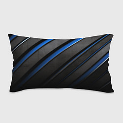 Подушка-антистресс Black blue lines, цвет: 3D-принт