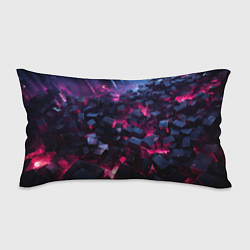 Подушка-антистресс Фиолетовые кубы в фиолетовом дыме, цвет: 3D-принт