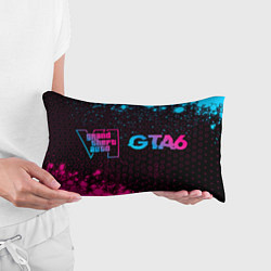 Подушка-антистресс GTA6 - neon gradient по-горизонтали, цвет: 3D-принт — фото 2