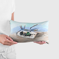 Подушка-антистресс Капли и портрет тушью, цвет: 3D-принт — фото 2