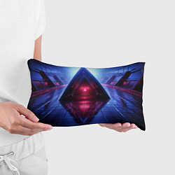 Подушка-антистресс Фиолетовое свечение за треугольной абстракцией, цвет: 3D-принт — фото 2