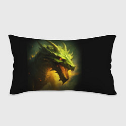 Подушка-антистресс Злой зеленый дракон 2024, цвет: 3D-принт