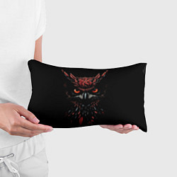Подушка-антистресс Красно черная сова, цвет: 3D-принт — фото 2