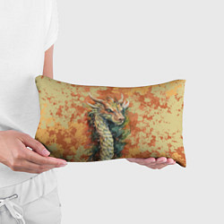 Подушка-антистресс Зеленый древесный дракон с листьями, цвет: 3D-принт — фото 2