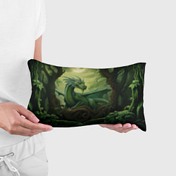 Подушка-антистресс Лесной зеленый дракон 2024, цвет: 3D-принт — фото 2