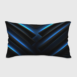 Подушка-антистресс Черный абстрактный фон и синие неоновые вставки