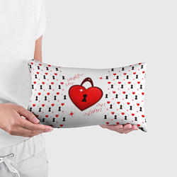 Подушка-антистресс Сердечный замочек, цвет: 3D-принт — фото 2
